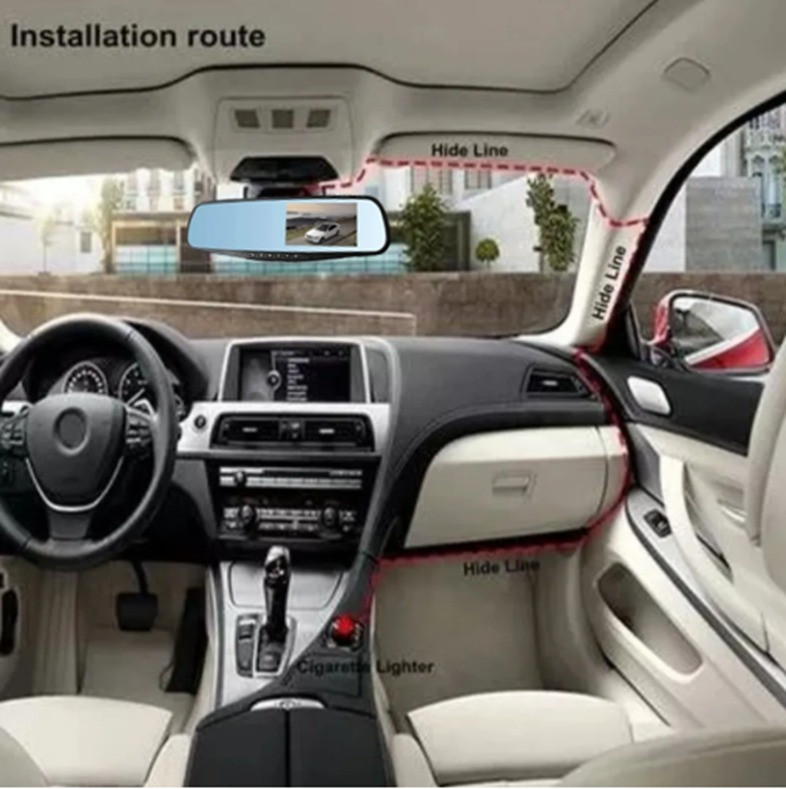 Miniatura 2 de Espejo Retrovisor Doble Camara + memoria